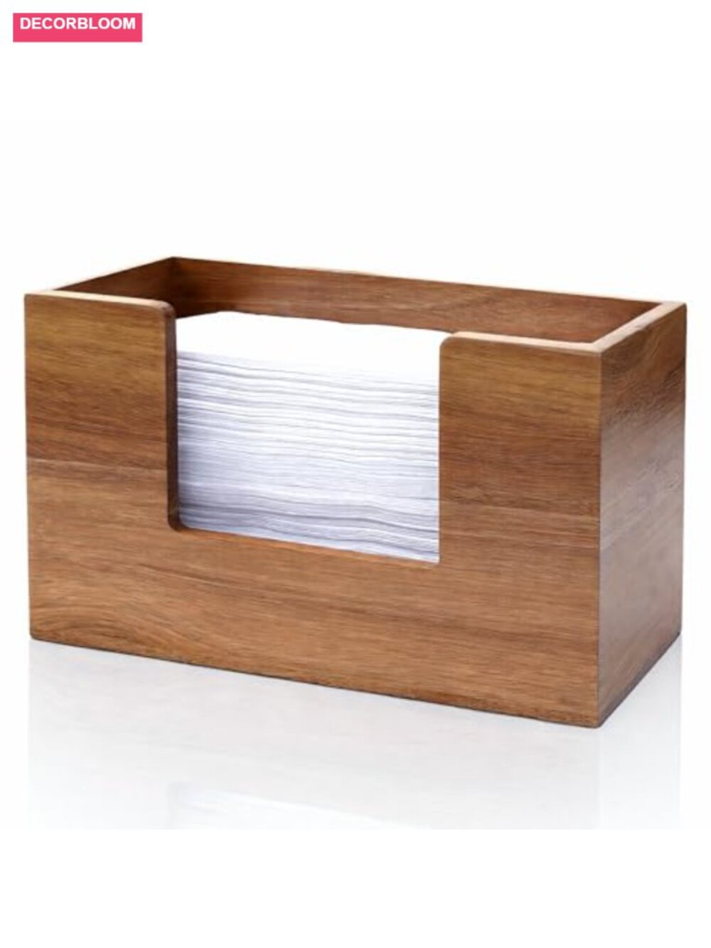 Acacia Wood Paper Towel Dispenser Countertop Napkin Holder